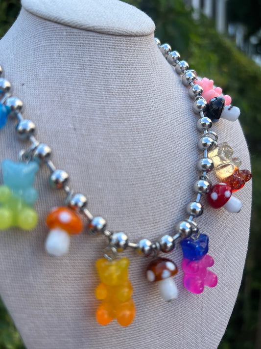 Gummy bears & Mushrooms necklace