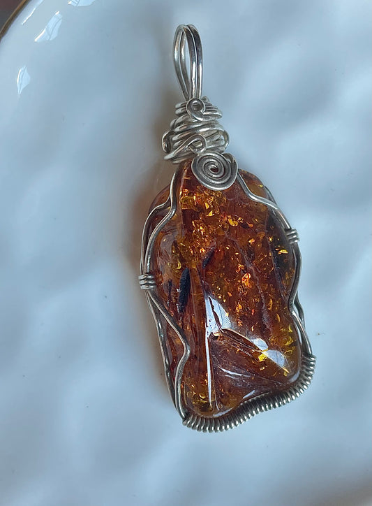 Raw Amber Pendant