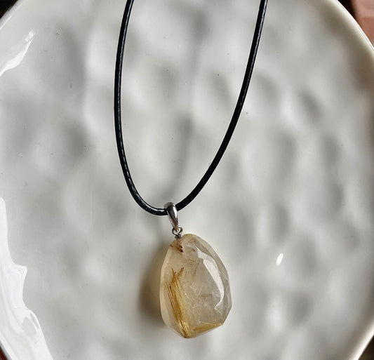 Rutilated Quartz Pendant