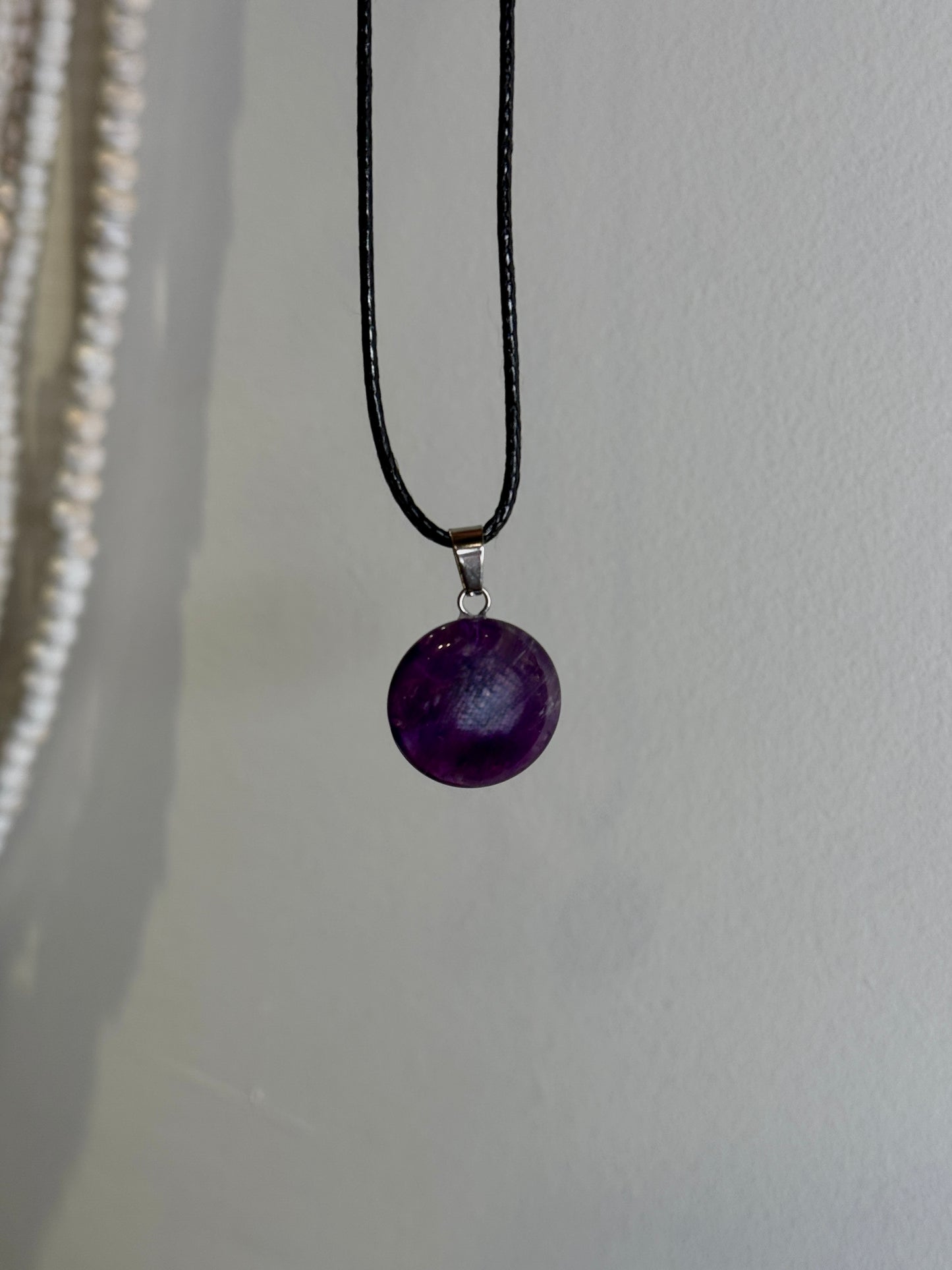 Round Amethyst Pendant