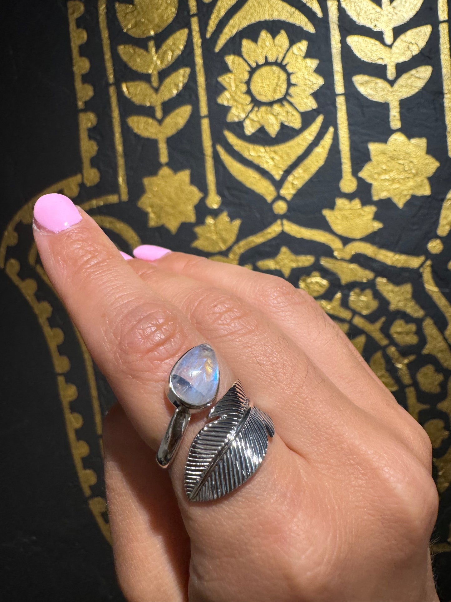 Bohemian Goddess Moonstone Ring