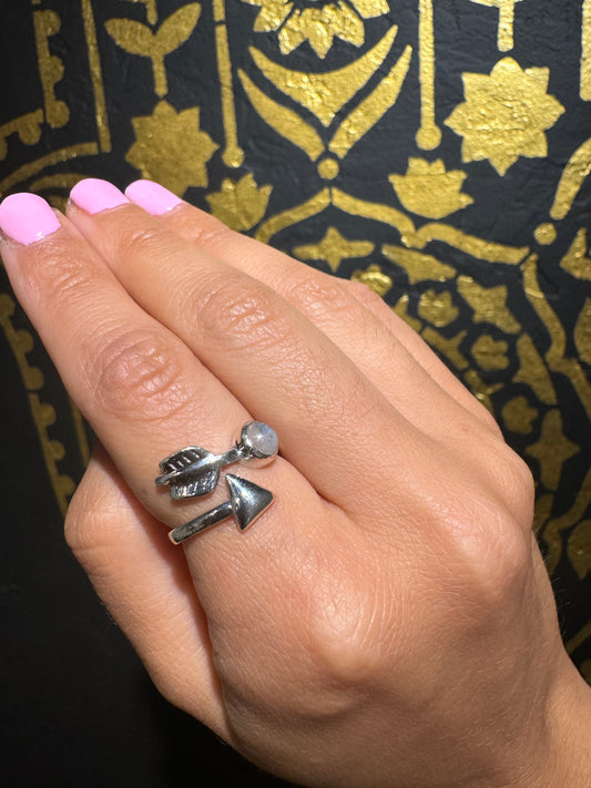 Tribal Vibes Moonstone Ring