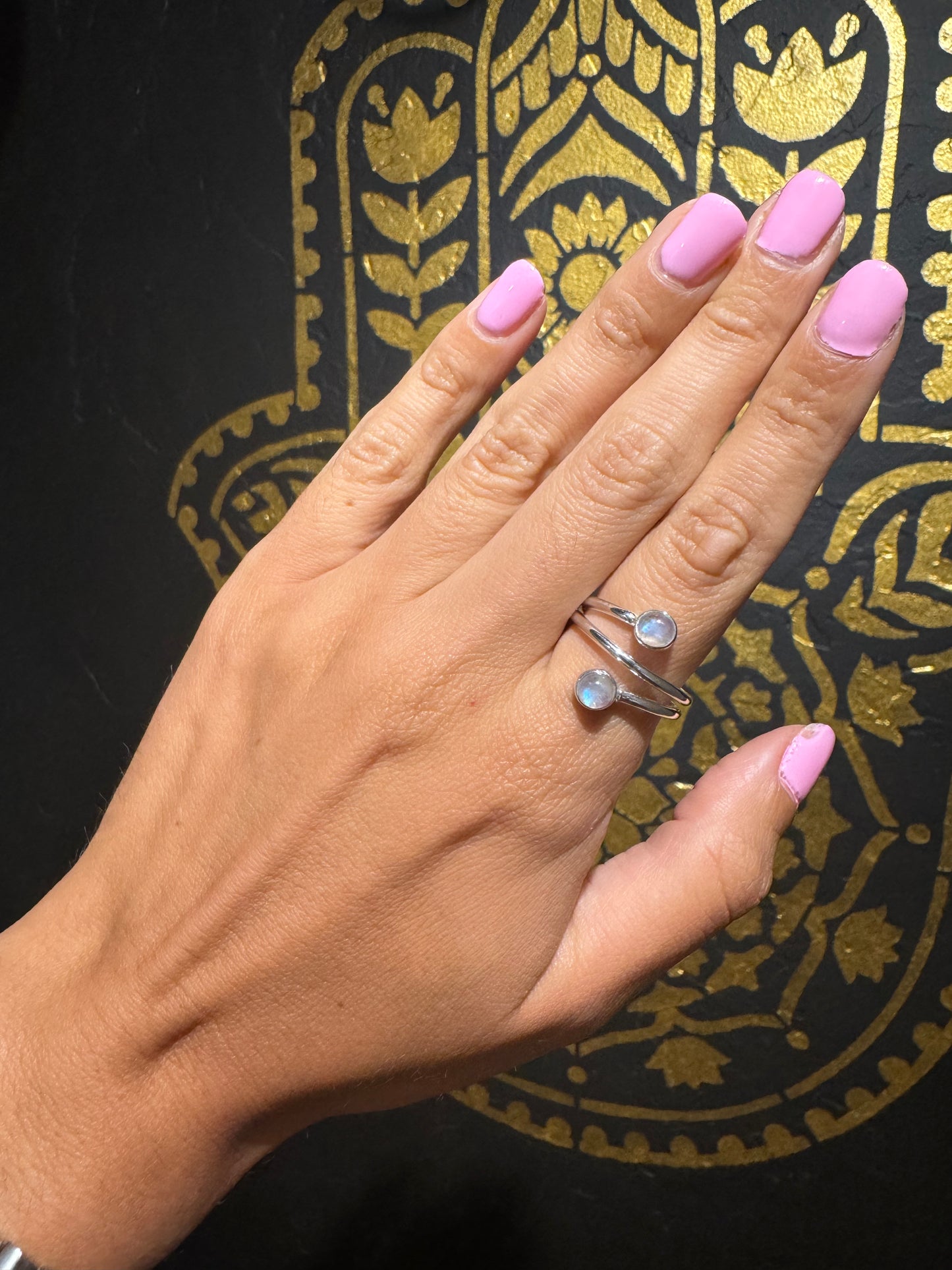 Twirly Gal Moonstone Ring