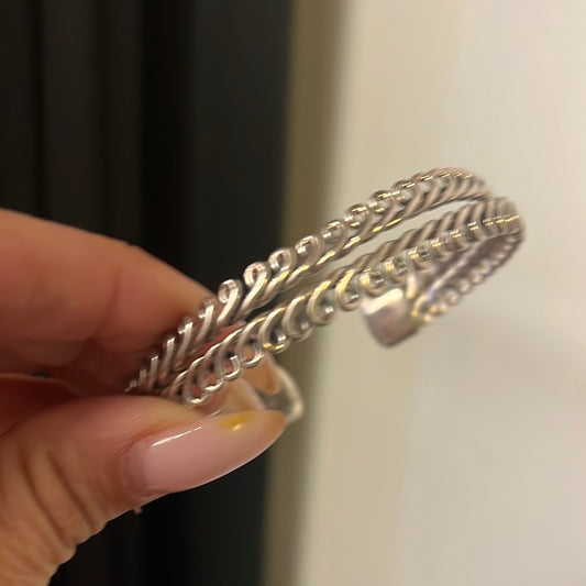 Silver Bracelet Bangle 07